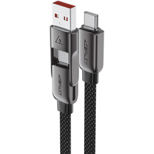 Кабель ACEFAST USB-C+USB-A to USB-C 3.0A zink alloy C13-04 1.2 м Black (6974316282334)