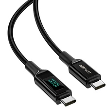 Кабель ACEFAST USB-C to USB-C C6-03 100W with display 2 м Black (6974316281054)