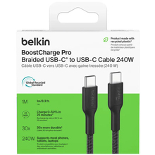 Кабель BELKIN USB-C > USB-C 1 м 240 Вт Type-C black (CAB025HQ1MBK)