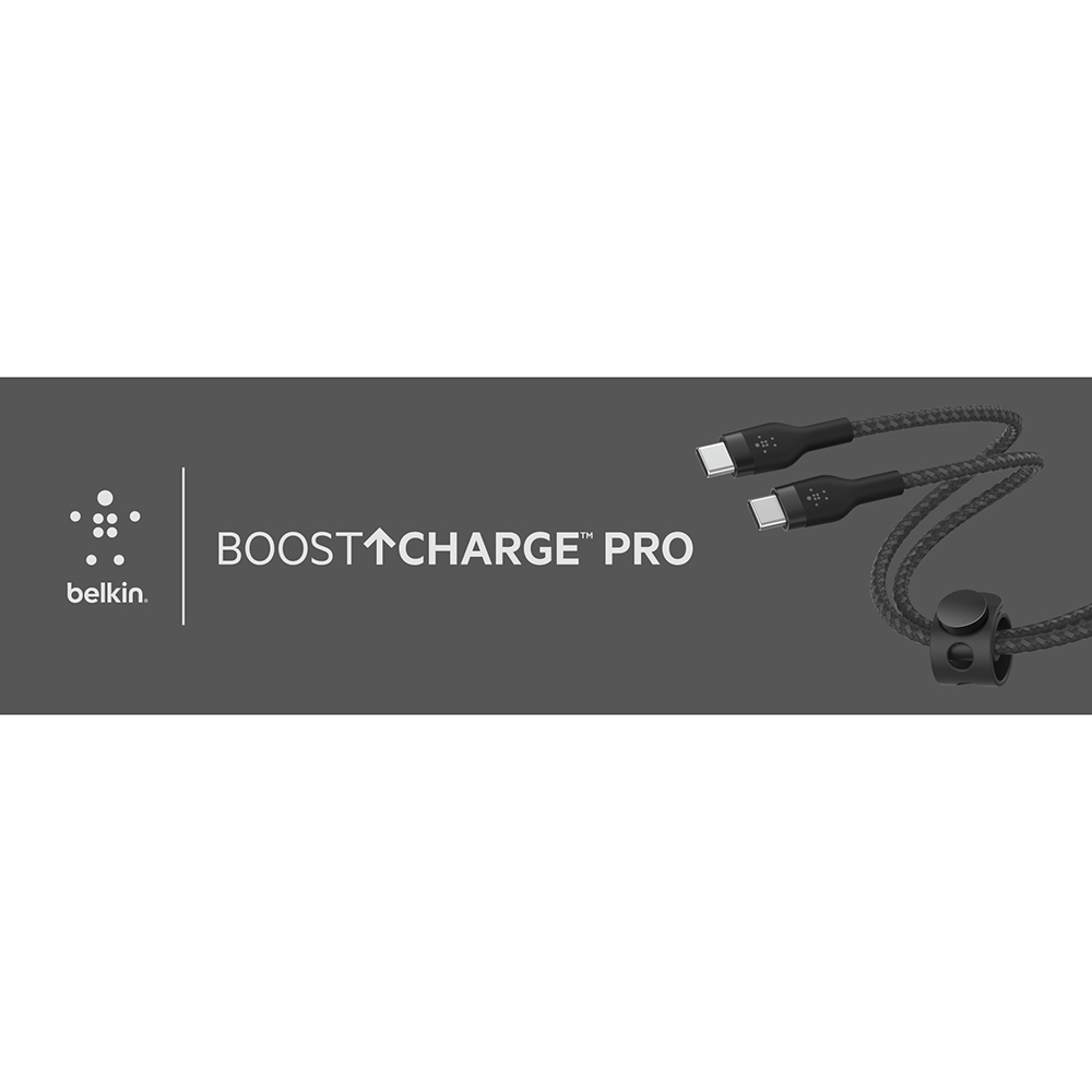 Фото 24 Кабель BELKIN USB-C > USB-C 1 м 60 Вт Type-C black (CAB011BT1MBK)