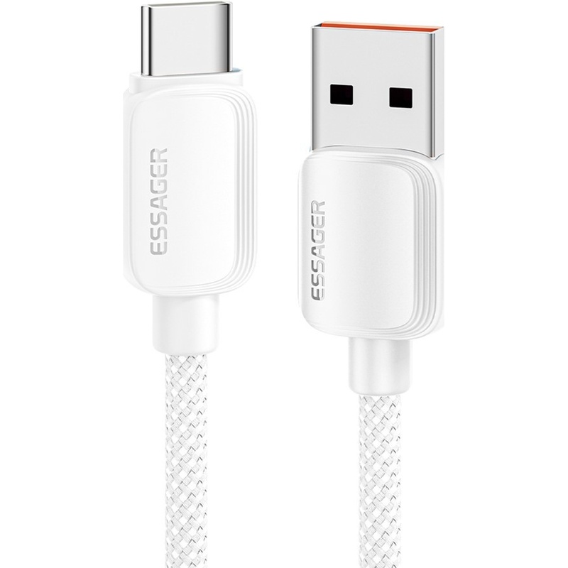 Кабель Essager USB 2.0 AM to USB-C 100W 2 м White (EXC7A-WLA02-P)