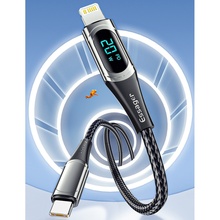 Кабель Essager USB-C to Lightning 20W Digital Display 1 м Black (EXCTL-YD01)