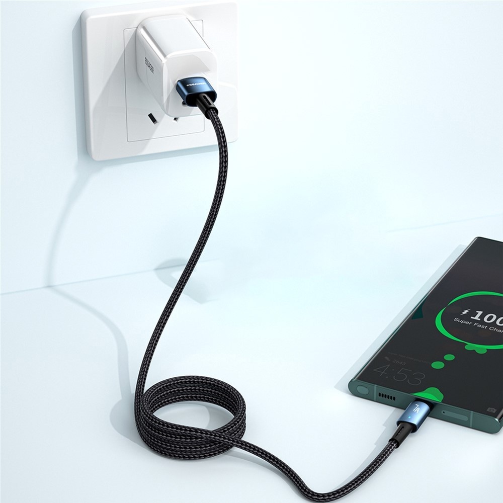 Кабель Essager USB 2.0 AM to USB-C 100W 3 м Black (EXC7A-CGC01-P) Тип USB - USB Type-С