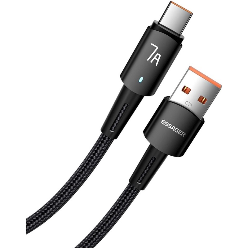 Кабель Essager USB 2.0 AM to USB-C 100W 3 м Black (EXC7A-CGC01-P)