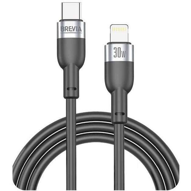 Кабель BREVIA Type-C to Lightning 30W 1.2м Black (52120BCLZ1)