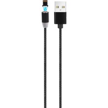Кабель DENMEN D09L USB - Lightning 1 м Black (DN-D09L-BK)