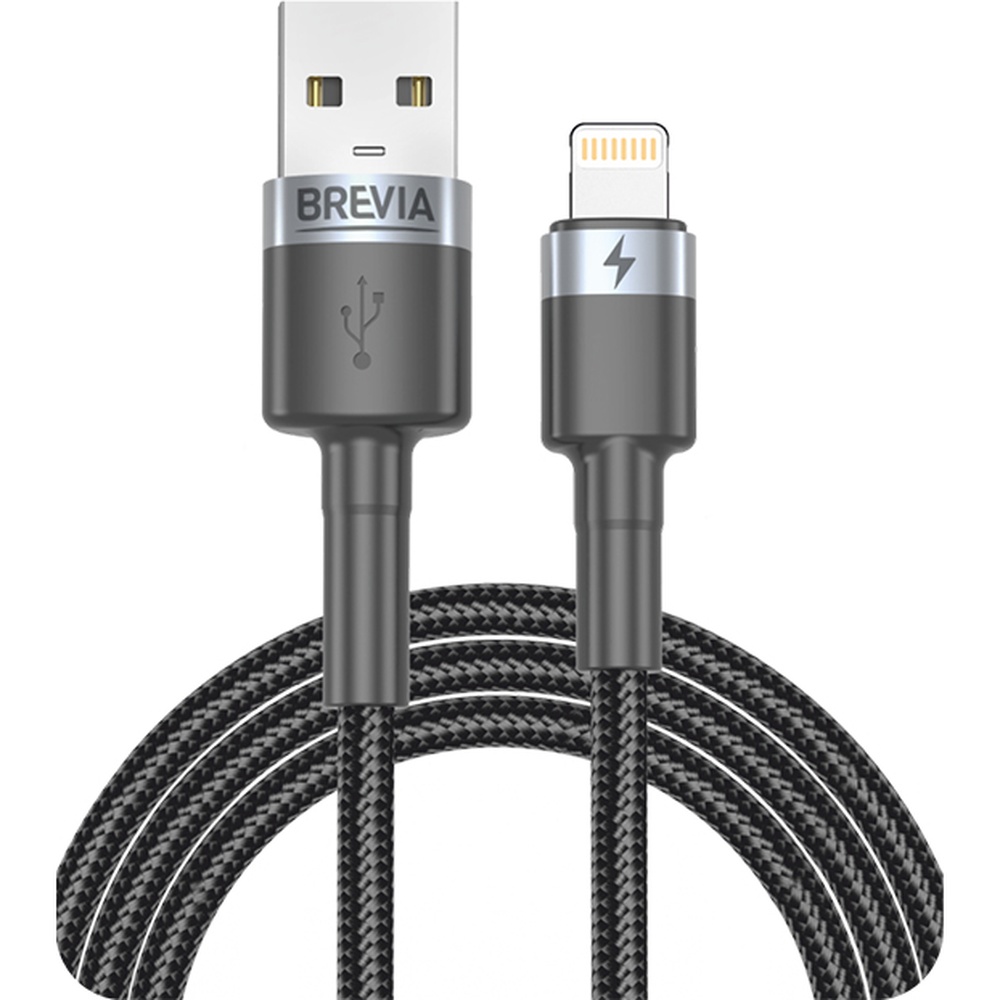 Кабель BREVIA USB to Lightning 1m Black (53100BULZ1)