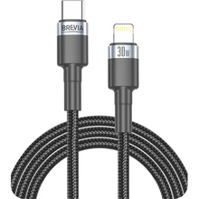 Кабель BREVIA Type-C to Lightning 30W 1m Black (53100BCLZ1)