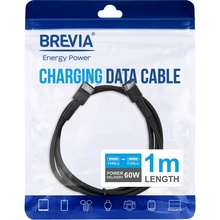 Кабель BREVIA Type-C to Type-C 60W 1m Black (53100BCCZ1)