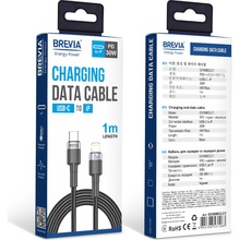 Кабель BREVIA Type-C to Lightning 30W 1m Black (53100BCLC1)