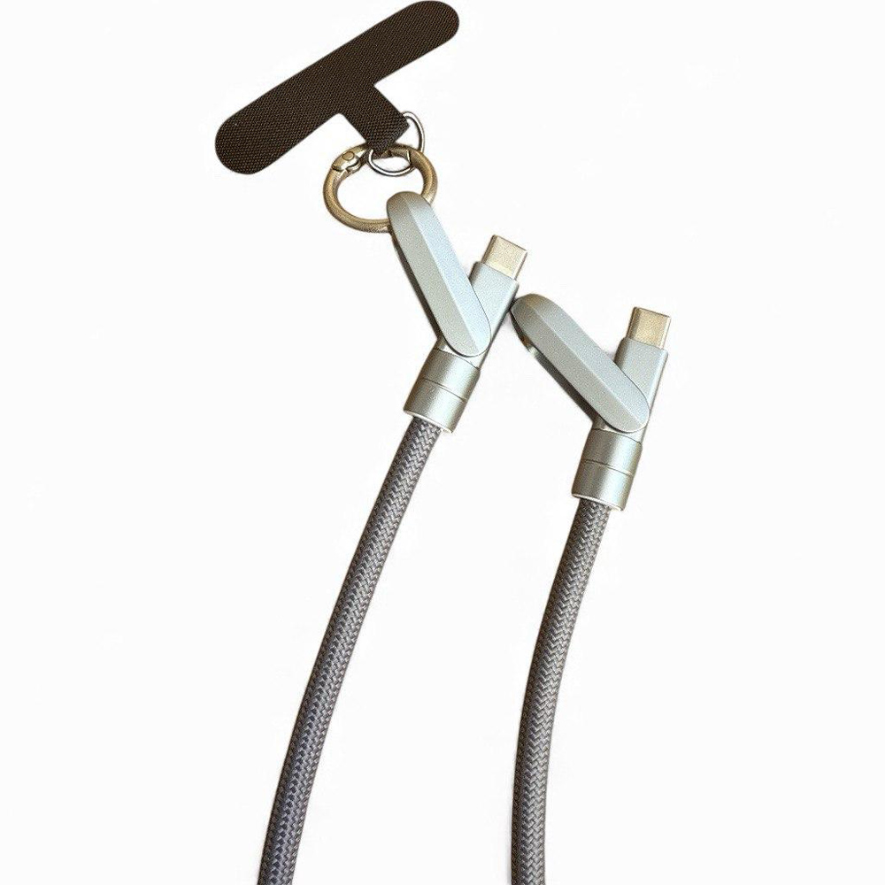 Кабель XOKO SC-HLD-200 Dual Type-C PD3.1 100 Вт Grey (XK-SC-HLD-200-GR) Тип USB Type-С - USB Type-С