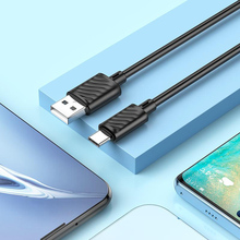 Кабель HOCO X88 Gratified USB-Type-C 3A 1 м Black (HC-X88-TC-BK)