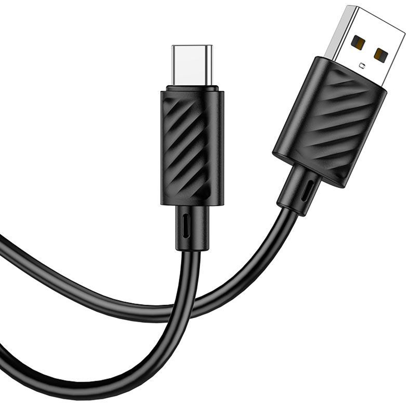 Кабель HOCO X88 Gratified USB-Type-C 3A 1 м Black (HC-X88-TC-BK)