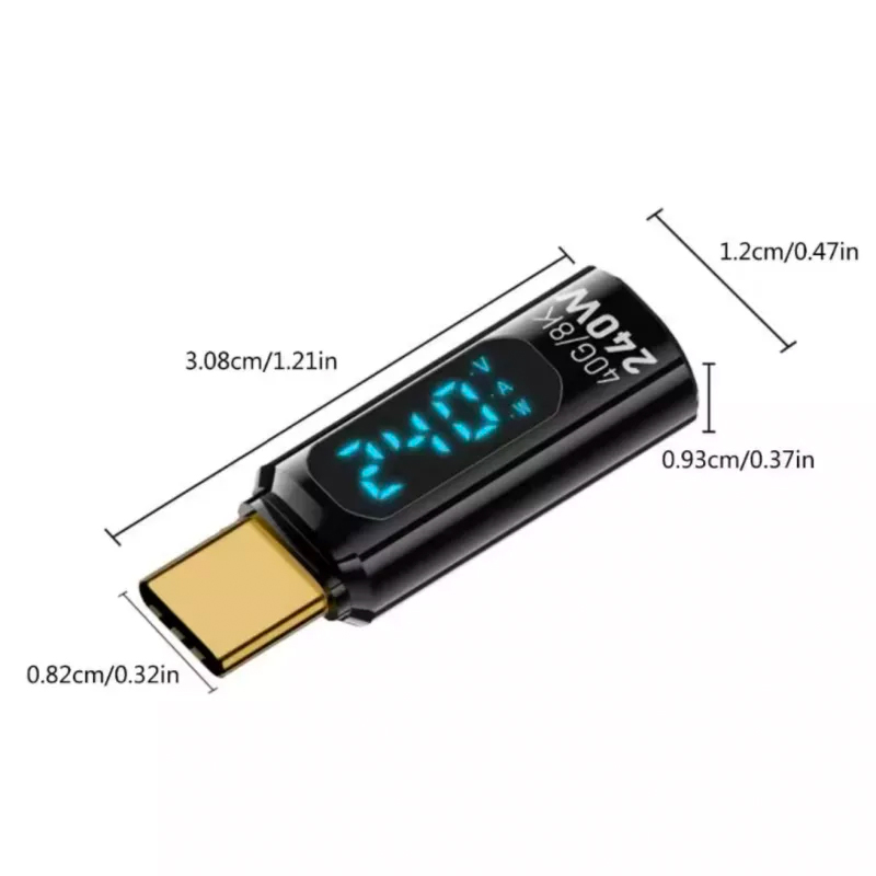 Адаптер XOKO USB Type-C (M) to USB Type-C (F) USB 4.0 (AC-240TCС) Подсветка True