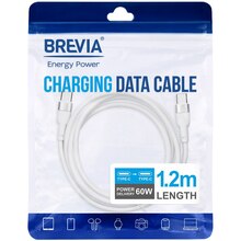 Кабель BREVIA Type-C to Type-C 60W 1.2 м White (52120WCCZ1)