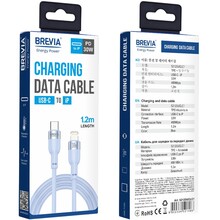 Кабель BREVIA Type-C to Lightning 30W 1.2m Blue (52120UCLC1)
