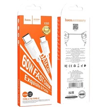 Кабель HOCO X88 Gratified USB Type-C - USB Type-C 60W 1 м White (6931474783370)