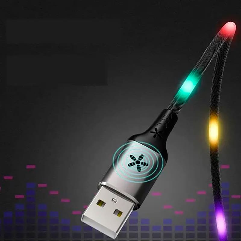 Кабель REMAX RC-133i EL Luminous USB - Lightning 1 м Black (6954851297567) Длина 1