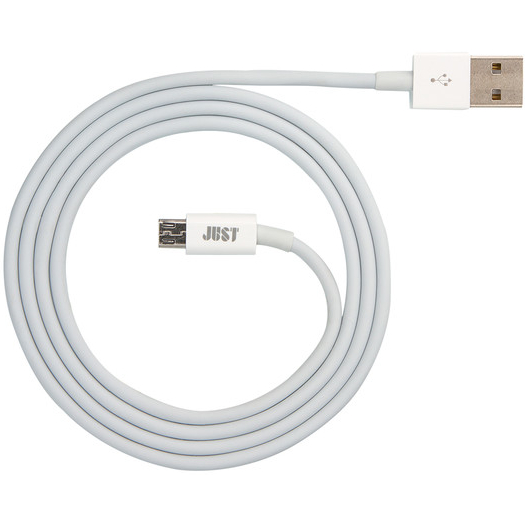 Кабель JUST Simple Micro USB Cable White 1M (MCR-SMP10-WHT)