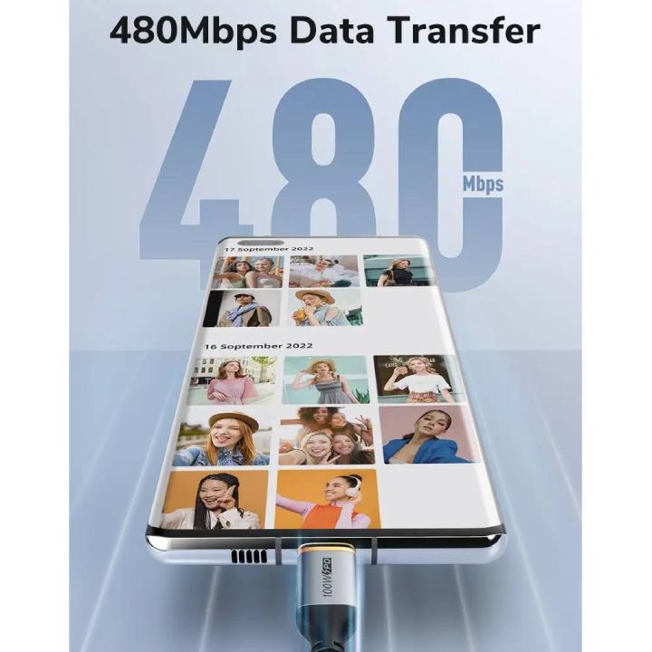 Кабель CABLETIME USB Type-C - USB Type-C 100W 1 м Black (CU03L) Длина 1