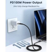 Кабель CABLETIME USB Type-C - USB Type-C 100W 1 м Black (CU03L)