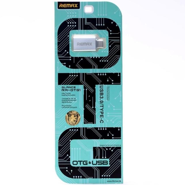 Фото 3 Адаптер REMAX Glance USB-USB Type-C RA-OTG1 Silver (2000700004672)
