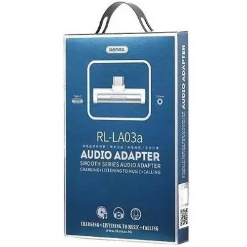 Адаптер REMAX RL-LA03a Smooth 2in1 USB Type-C-3.5mm/USB Type-C White (6954851298809) Тип USB Type-C - аудио 3.5 мм/USB Type-C