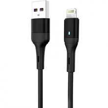 Кабель SKYDOLPHIN S06L LED Smart Power USB - Lightning (M/M) 1 м Black (USB-000554)