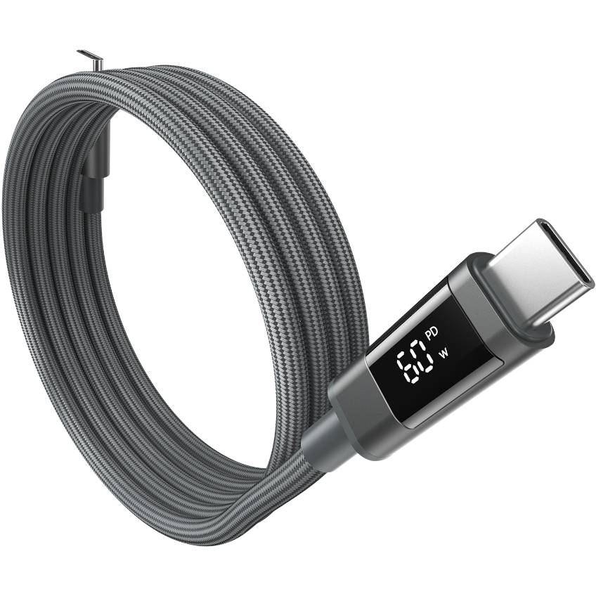 Кабель CHOETECH PD60 Вт USB-C до USB-C 1,2 м Gray (XCC-1067-GY) Длина 1.2