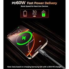 Кабель CHOETECH PD60 Вт USB-C до USB-C 1,2 м Gray (XCC-1067-GY)