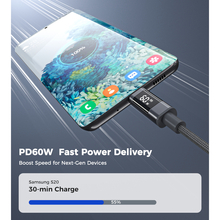 Кабель CHOETECH PD60 Вт USB-C до USB-C 1,2 м Gray (XCC-1068-GY)