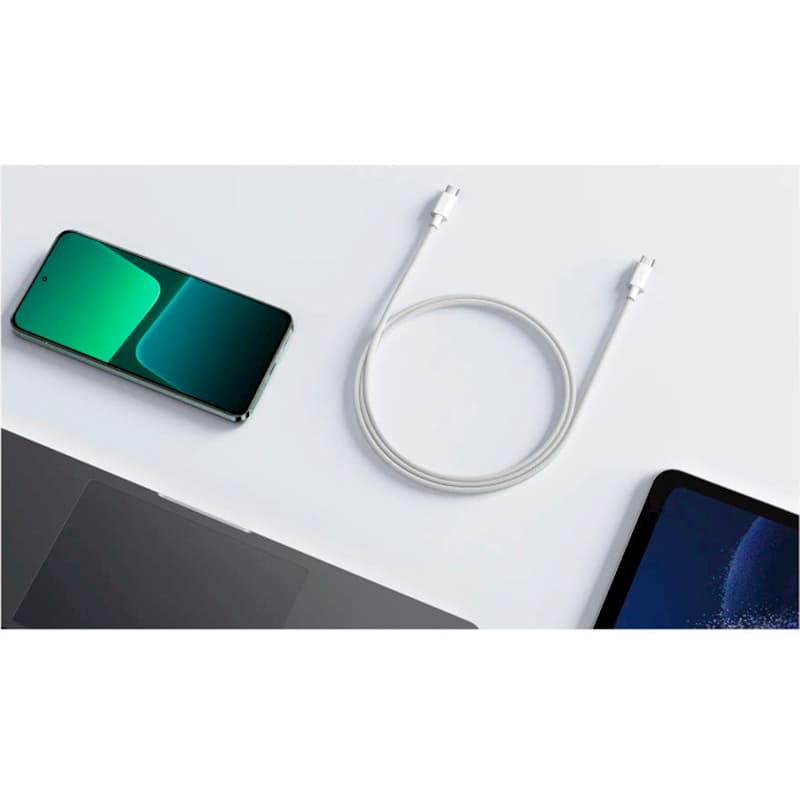 Зовнішній вигляд Кабель XIAOMI Braided USB Type-C - USB Type-C 60W 3A 1 м White (BHR0878GL)