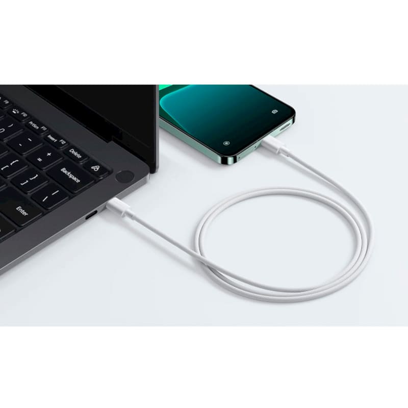Кабель XIAOMI Braided USB Type-C - USB Type-C 60W 3A 1 м White (BHR0878GL) Підсвітка False