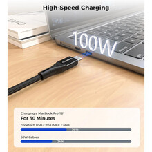 Кабель CHOETECH USB Type-C-USB Type-C 1м Black (XCC-1008)