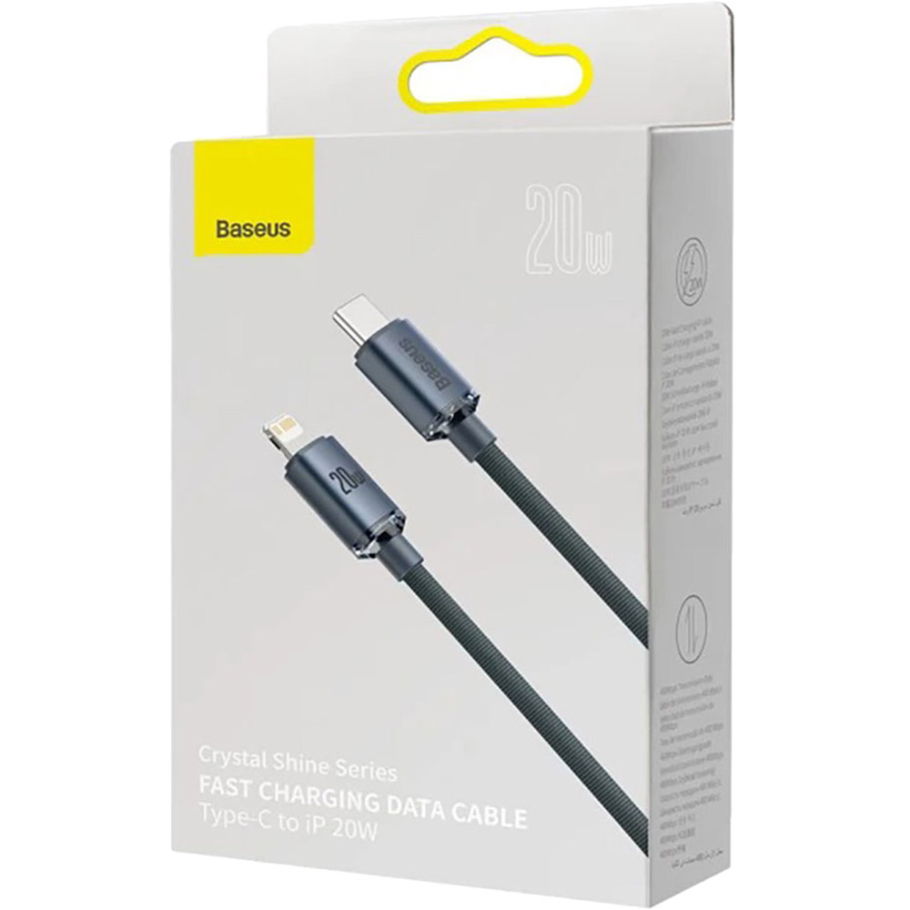 Внешний вид Кабель BASEUS Crystal Shine Series Fast Charging Data Cable Type-C to iP 20W 1.2m Black (CAJY000201)