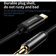 Кабель BASEUS Yiven USB-C to 3.5mm Jack 1.2m Black (CAM01-01)