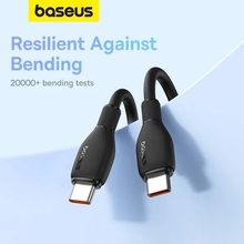 Кабель BASEUS Pudding Series Fast Charging Cable Type-C to Type-C 100W 1.2m Cluster Black (P10355702111-00)