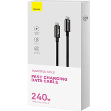 Кабель BASEUS Tungsten Gold Fast Charging Data Cable Type-C to Type-C 240W 3 м Black (CAWJ040201)