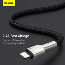 Кабель BASEUS Cafule Series Metal Data Cable USB to IP 2.4A 2 м Black (CALJK-B01)