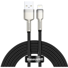 Кабель BASEUS Cafule Series Metal Data Cable USB to IP 2.4A 2 м Black (CALJK-B01)