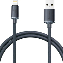 Кабель BASEUS Crystal Shine Series Fast Charging Data Cable USB to iP 2.4A 1.2 м Black (CAJY000001)