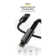 Кабель BASEUS Tungsten Gold Fast Charging Data Cable USB to iP 2.4A 2 м Black (CALWJ-A01)