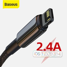 Кабель BASEUS Tungsten Gold Fast Charging Data Cable USB to iP 2.4A 2 м Black (CALWJ-A01)