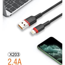 Кабель WUW X203 USB Lightning 2,4А 1 м Black (6972573336210)