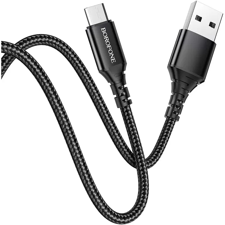 Кабель BOROFONE BX54 Ultra bright Micro-USB 2.4A 1 м Black (6931474745811)