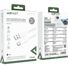 Кабель ACEFAST C18-04 USB-A to USB-C 1.2 м White (6974316284260)