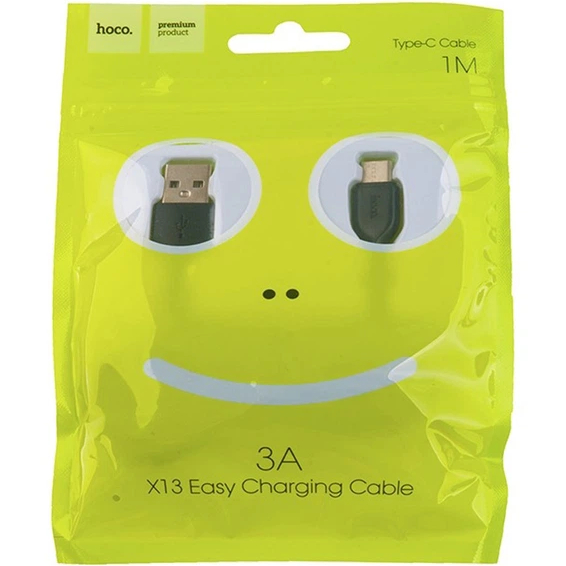 Кабель HOCO X13 USB to Type-C 3A 1 м Black (6957531061182) Длина 1