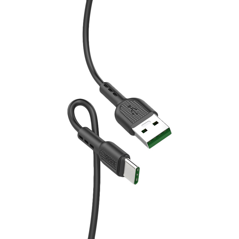 Кабель HOCO X33 Type-C 5A Surge charging data cable Black1 м (6931474706119) Підсвітка False