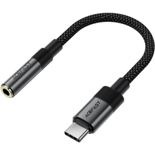 Переходник ACEFAST J12 USB Type-C - аудио 3.5 mm 15 см Black (6974316285281)