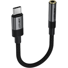 Переходник ACEFAST J12 USB Type-C - аудио 3.5 mm 15 см Black (6974316285281)